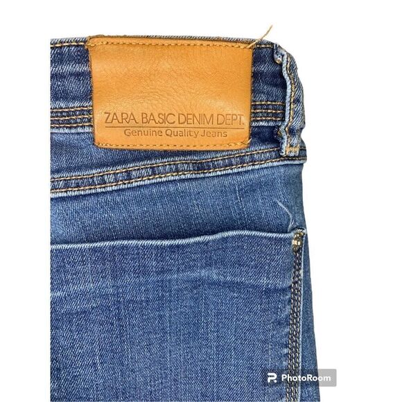 Zara Z1975 Skinny Zip Ankle Basic Denim  Size 6 - Picture 4 of 6